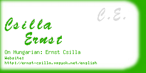 csilla ernst business card